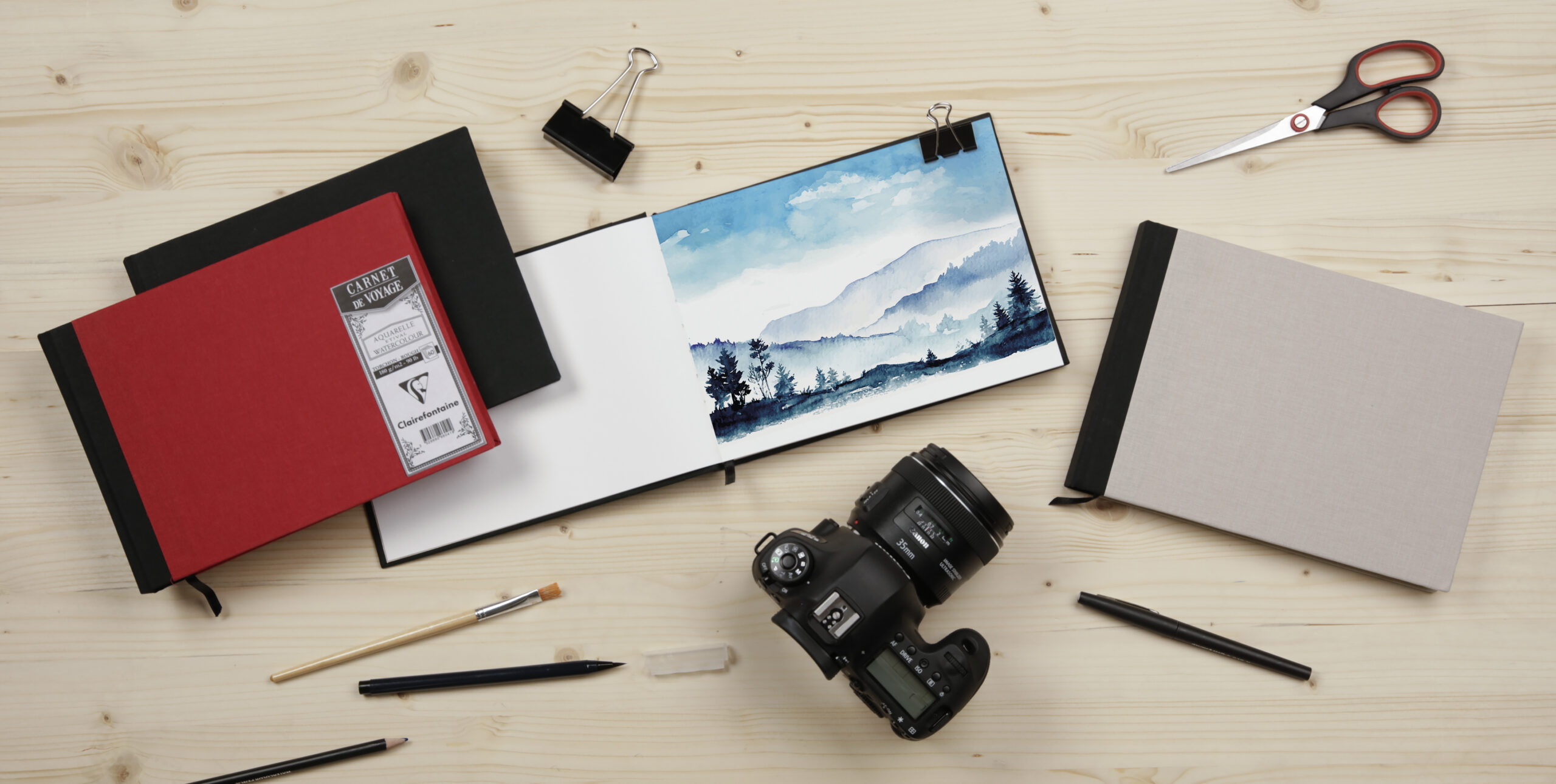 Canvas cover travel albums
