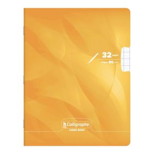 Cahier d'&eacute;criture piqu&eacute; 8000 CARTE 17x22 cm 32 pages grands carreaux 2,5 mm agrandis 10x10 mm 90 g