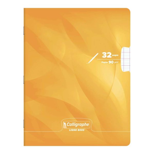 Cahier d&rsquo;&eacute;criture piqu&eacute; 8000 CARTE 17&times;22 cm 32 pages grands carreaux 2,5 mm agrandis 10&times;10 mm 90 g