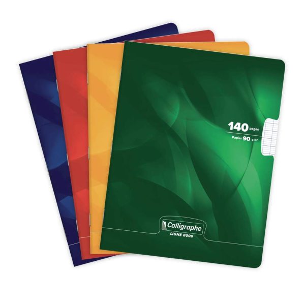 Cahier piqu&eacute; 8000 CARTE 17&times;22 cm 140 pages grands carreaux 90 g