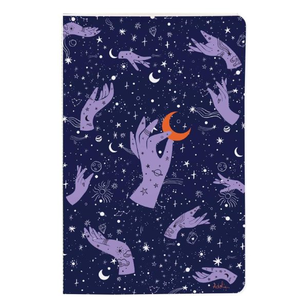Adolie, Carnet cousu fil 11x17cm, 96 pages, lign&eacute;, ass.