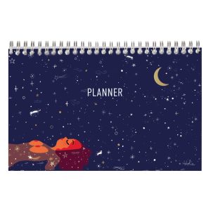 Adolie, Bloc planner reliure int&eacute;grale en-t&ecirc;te 22x14 cm 53 feuillets imprim&eacute;s