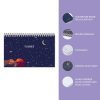 Adolie, Bloc planner reliure int&eacute;grale en-t&ecirc;te 22x14 cm 53 feuillets imprim&eacute;s