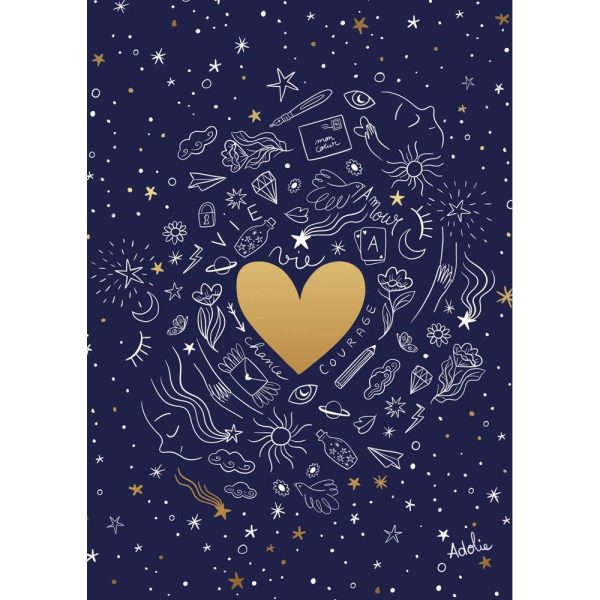 Adolie, Set de correspondance 12&times;16,5 cm contenant 8 cartes simples 11&times;15,5 cm assorties et 8 enveloppes Pollen C6 blanc naturel