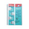Carnet de vocabulaire reliure int&eacute;grale Koverbook 11x17cm 100 pages lign&eacute; + marge centrale couverture polypropyl&egrave;ne transparent