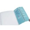 Carnet de vocabulaire reliure int&eacute;grale Koverbook 11x17cm 100 pages lign&eacute; + marge centrale couverture polypropyl&egrave;ne transparent