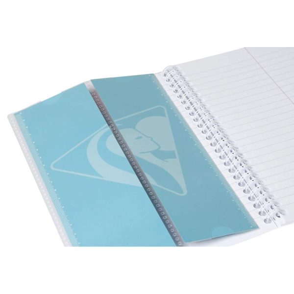 Carnet de vocabulaire reliure int&eacute;grale Koverbook 11x17cm 100 pages lign&eacute; + marge centrale couverture polypropyl&egrave;ne transparent