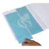 Carnet de vocabulaire reliure int&eacute;grale Koverbook 11x17cm 100 pages lign&eacute; + marge centrale couverture polypropyl&egrave;ne transparent