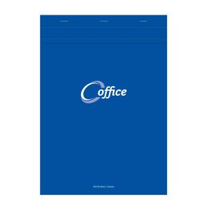 Bloc de bureau Office agraf&eacute; en-t&ecirc;te A4 100 feuilles petits carreaux 56 g