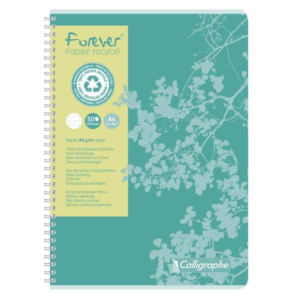 Cahier reliure int&eacute;grale FOREVER A4 100 pages petits carreaux 80 g