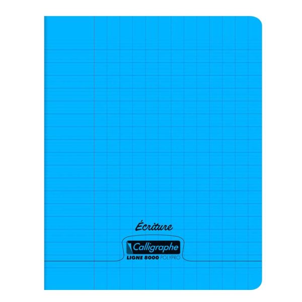 Cahier d&rsquo;&eacute;criture piqu&eacute; 8000 POLYPRO 17&times;22 cm 32 pages grands carreaux 2,5mm 90 g