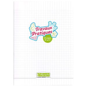 Cahier Travaux Pratiques piqu&eacute; 8000 POLYPRO A4 96 pages grands careaux + uni 90 g