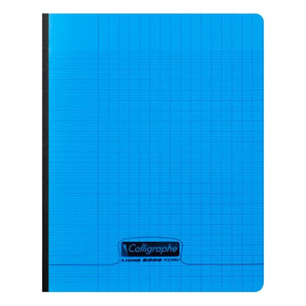 Cahier brochure 8000 POLYPRO 17&times;22 cm 192 pages grands carreaux 90 g