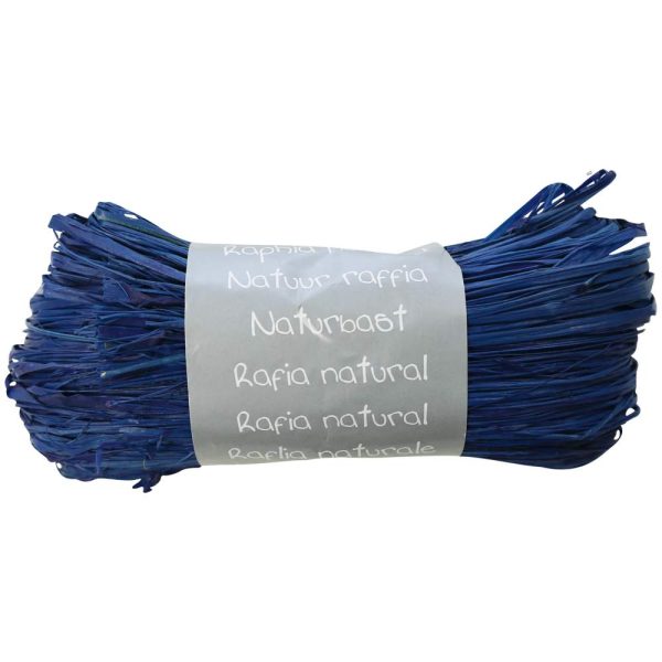 Pelote raphia naturel 50g, Bleu France