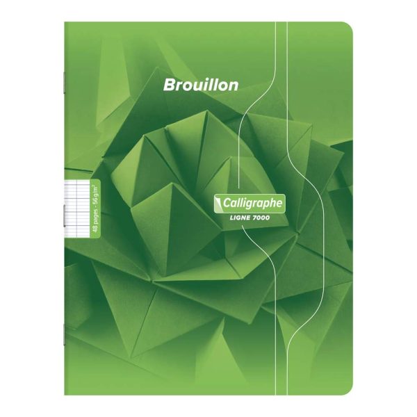 Cahier de brouillon piqu&eacute; 7000 17&times;22 cm 48 pages grands carreaux 56 g