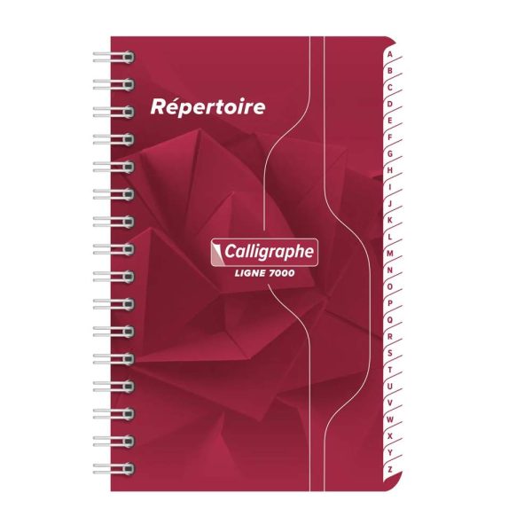 R&eacute;pertoire reliure int&eacute;grale 7000 9&times;14 cm 180 pages petits carreaux 70 g