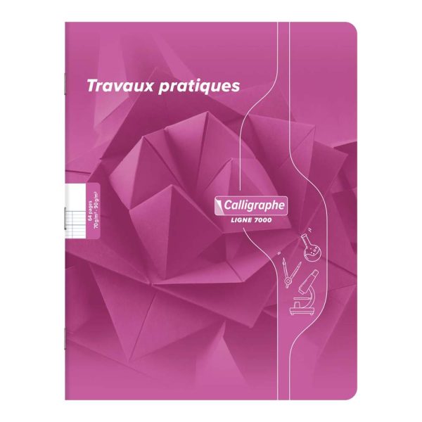 Cahier Travaux Pratiques piqu&eacute; 7000 17&times;22 cm 64 pages grands carreaux 70 g + uni 90 g