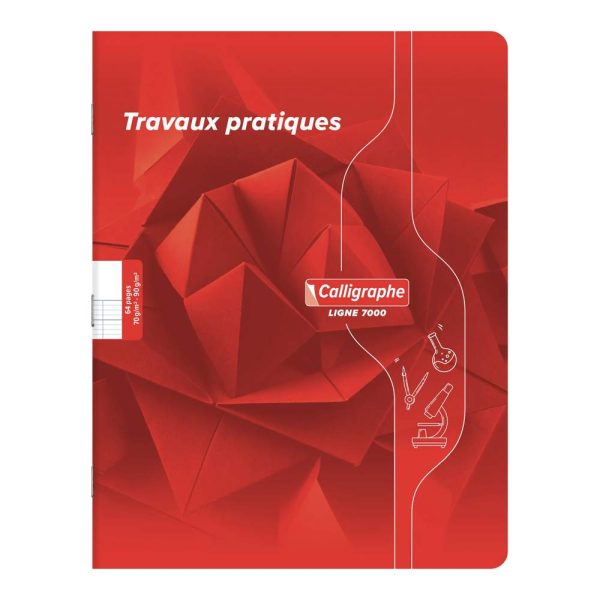 Cahier Travaux Pratiques piqu&eacute; 7000 17&times;22 cm 64 pages grands carreaux 70 g + uni 90 g