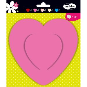 FORMES A DECORER, Sachet de 20 formes 130g/m2 au format 17x16,5cm - Coeurs