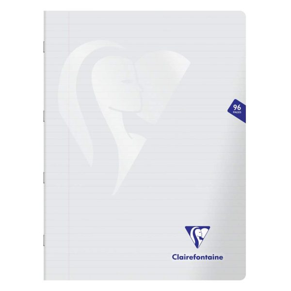 Cahier piqu&eacute; Mimesys 24x32cm 96 pages lign&eacute; + marge couverture polypropyl&egrave;ne