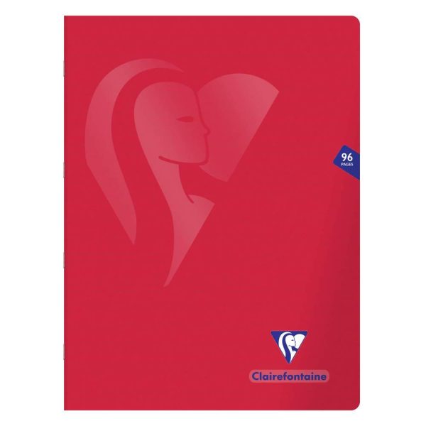 Cahier piqu&eacute; Mimesys 24x32cm 96 pages lign&eacute; + marge couverture polypropyl&egrave;ne