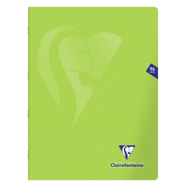 Cahier piqu&eacute; Mimesys 24x32cm 96 pages lign&eacute; + marge couverture polypropyl&egrave;ne