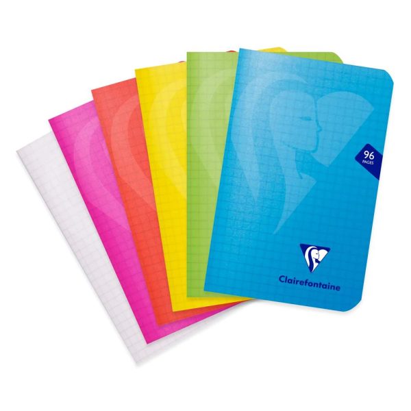 Carnet piqu&eacute; Mimesys A5 96 pages petits carreaux Couleur al&eacute;atoire