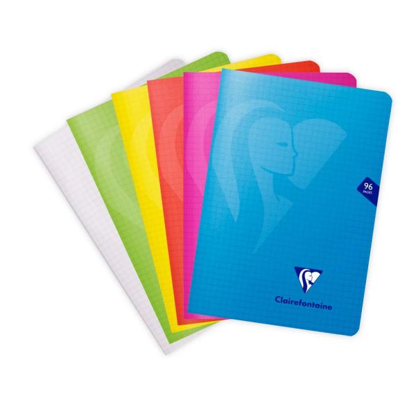 Carnet piqu&eacute; Mimesys A5 96 pages petits carreaux Couleur al&eacute;atoire