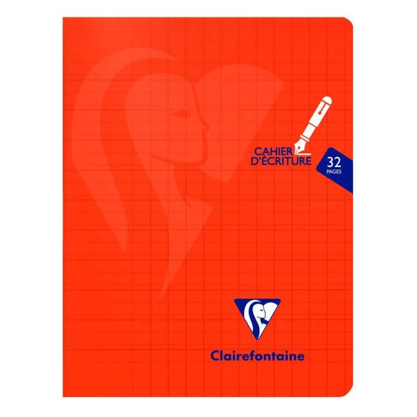 Cahier piqu&eacute; Mimesys 17x22cm 32 pages double ligne 3mm + interligne verticale + marge Couleur al&eacute;atoire