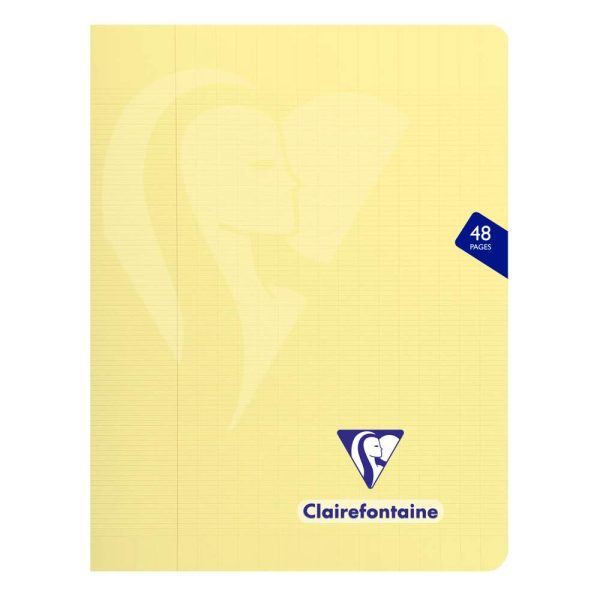 Cahier piqu&eacute; Mimesys PASTEL 17&times;22 cm 48 pages grands carreaux couverture polypropyl&egrave;ne
