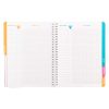 Mimesys cahier de textes reliure int&eacute;grale 17x22cm 144 pages grands carreaux couverture polypropyl&egrave;ne Couleur al&eacute;atoire