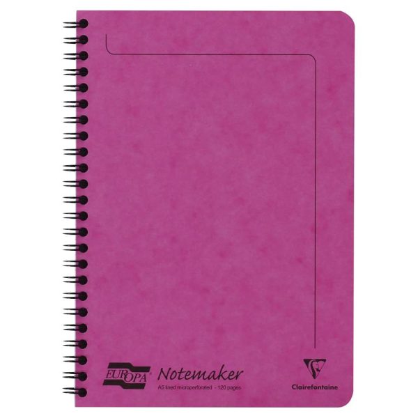 Notemaker Europa cahier reliure int&eacute;grale A5 120 pages d&eacute;tachables lign&eacute;