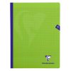 Cahier brochure cousue Mimesys 24x32cm 192 pages grands carreaux couverture polypropyl&egrave;ne Couleur al&eacute;atoire
