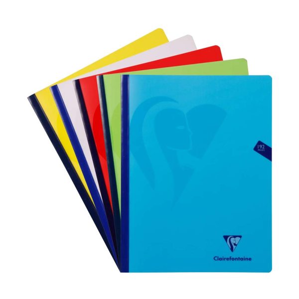 Mimesys cahier brochure cousue 24x32cm 192 pages petits carreaux couverture polypropyl&egrave;ne Couleur al&eacute;atoire
