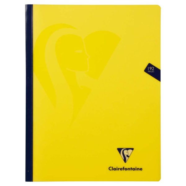 Mimesys cahier brochure cousue 24x32cm 192 pages petits carreaux couverture polypropyl&egrave;ne Couleur al&eacute;atoire