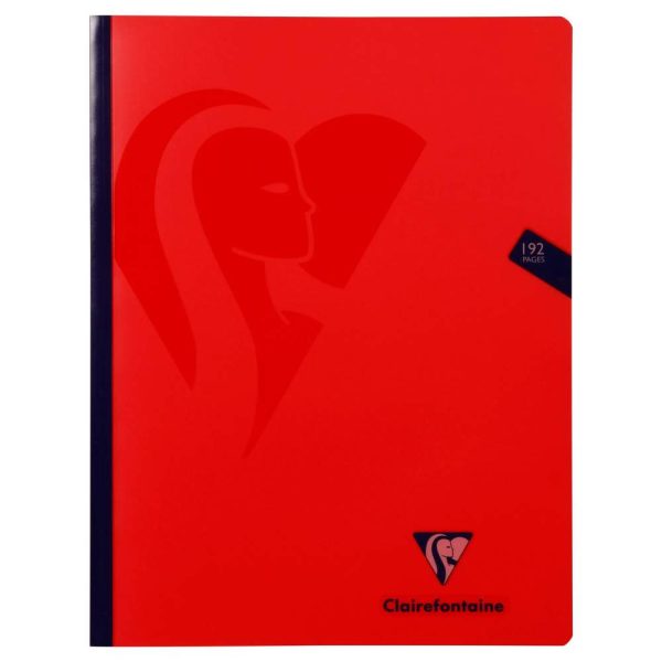 Mimesys cahier brochure cousue 24x32cm 192 pages petits carreaux couverture polypropyl&egrave;ne Couleur al&eacute;atoire