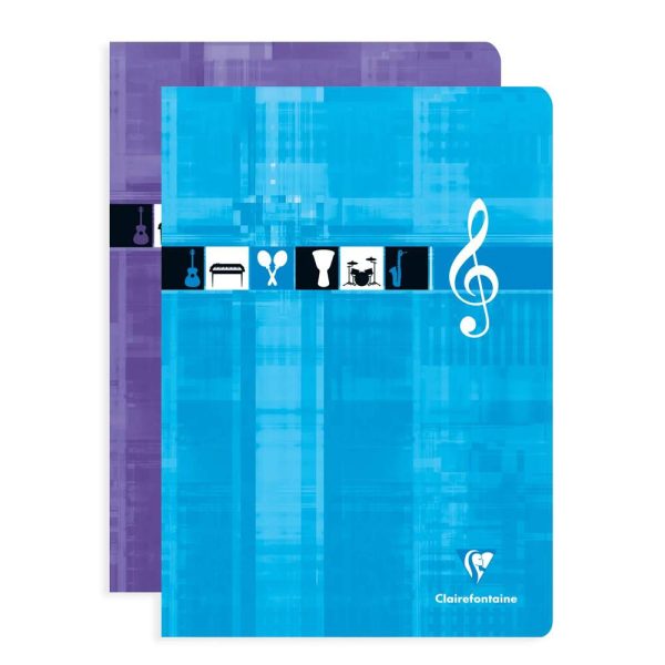 Cahier Musique piqu&eacute; A4 48 pages Couleur al&eacute;atoire