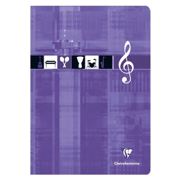 Cahier Musique piqu&eacute; A4 48 pages Couleur al&eacute;atoire