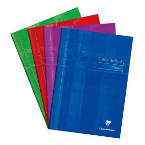 Cahier de bord enseignant piqu&eacute; A4 48 pages 7 classes Couleur al&eacute;atoire