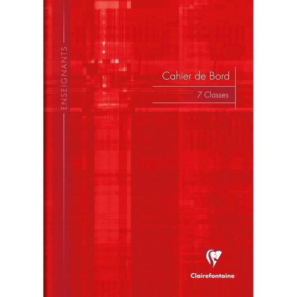 Cahier de bord enseignant piqu&eacute; A4 48 pages 7 classes Couleur al&eacute;atoire
