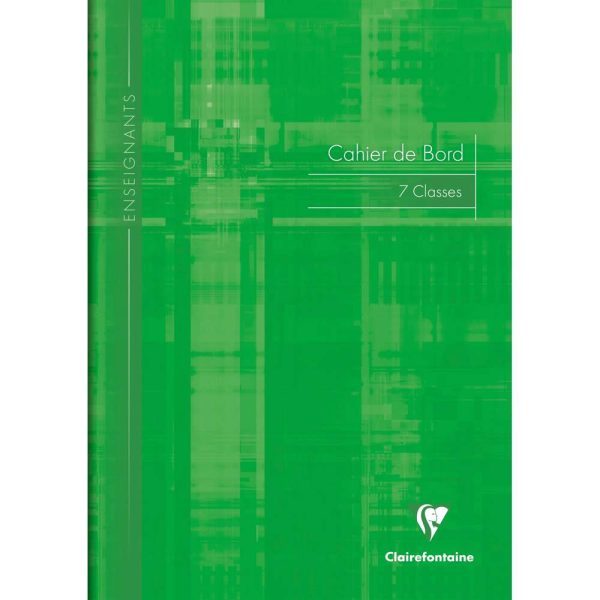 Cahier de bord enseignant piqu&eacute; A4 48 pages 7 classes Couleur al&eacute;atoire