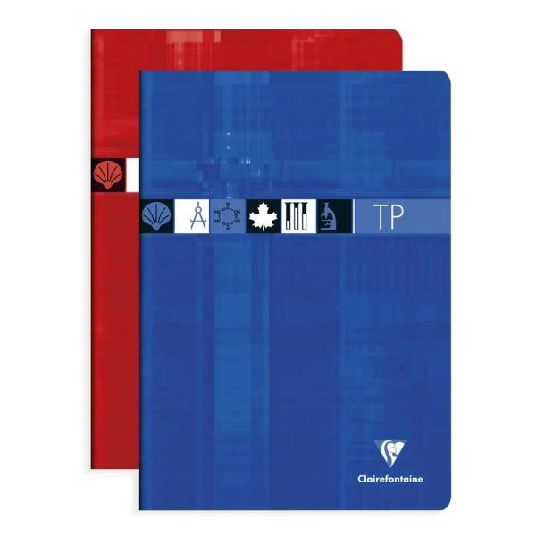Cahier Travaux Pratiques piqu&eacute; A4 120 pages grands carreaux + uni Couleur al&eacute;atoire