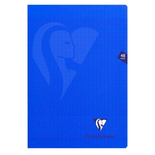 Cahier piqu&eacute; Mimesys A4 48 pages grands carreaux couverture polypropyl&egrave;ne