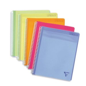 Meeting Book Linicolor FRESH cahier reliure int&eacute;grale A4+ 160 pages d&eacute;tachables couverture plastique polypropy&egrave;ne rainur&eacute; Couleur al&eacute;atoire