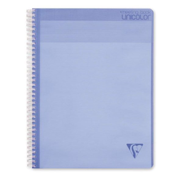 Meeting Book Linicolor FRESH cahier reliure int&eacute;grale A4+ 160 pages d&eacute;tachables couverture plastique polypropy&egrave;ne rainur&eacute; Couleur al&eacute;atoire