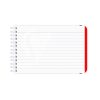 Carnet de fiches de r&eacute;vision Linicolor FRESH reliure int&eacute;grale 15,2x10,2 cm 50 fiches lign&eacute; 5 bandes de couleurs couverture plastique polypropy&egrave;ne rainur&eacute;