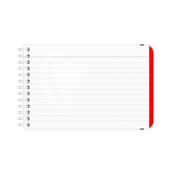 Carnet de fiches de r&eacute;vision Linicolor FRESH reliure int&eacute;grale 15,2&times;10,2 cm 50 fiches lign&eacute; 5 bandes de couleurs couverture plastique polypropy&egrave;ne rainur&eacute;
