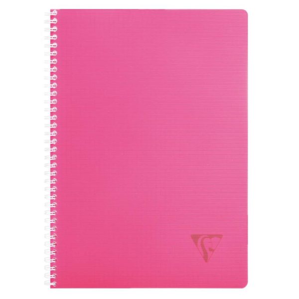 Cahier reliure int&eacute;grale Linicolor FRESH A4 100 pages petits carreaux couverture plastique polypropy&egrave;ne rainur&eacute; Couleur al&eacute;atoire