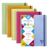 Proactiv'Book Linicolor FRESH cahier reliure int&eacute;grale A4+ 160 pages d&eacute;tachables perfor&eacute; 4 trous grands carreaux + cadre en-t&ecirc;te + 1 pochette trieur couverture plastique polypropy&egrave;ne rainur&eacute; Couleur al&eacute;atoire
