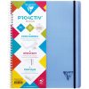 Proactiv'Book Linicolor FRESH cahier reliure int&eacute;grale A4+ 160 pages d&eacute;tachables perfor&eacute; 4 trous grands carreaux + cadre en-t&ecirc;te + 1 pochette trieur couverture plastique polypropy&egrave;ne rainur&eacute; Couleur al&eacute;atoire